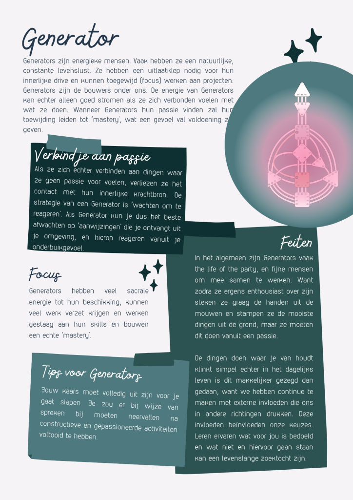 Type generator met kenmerken, tips & extra informatie